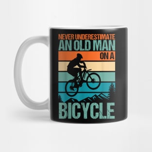 Never Underestimate An Old Guy With A Bicycle Mug